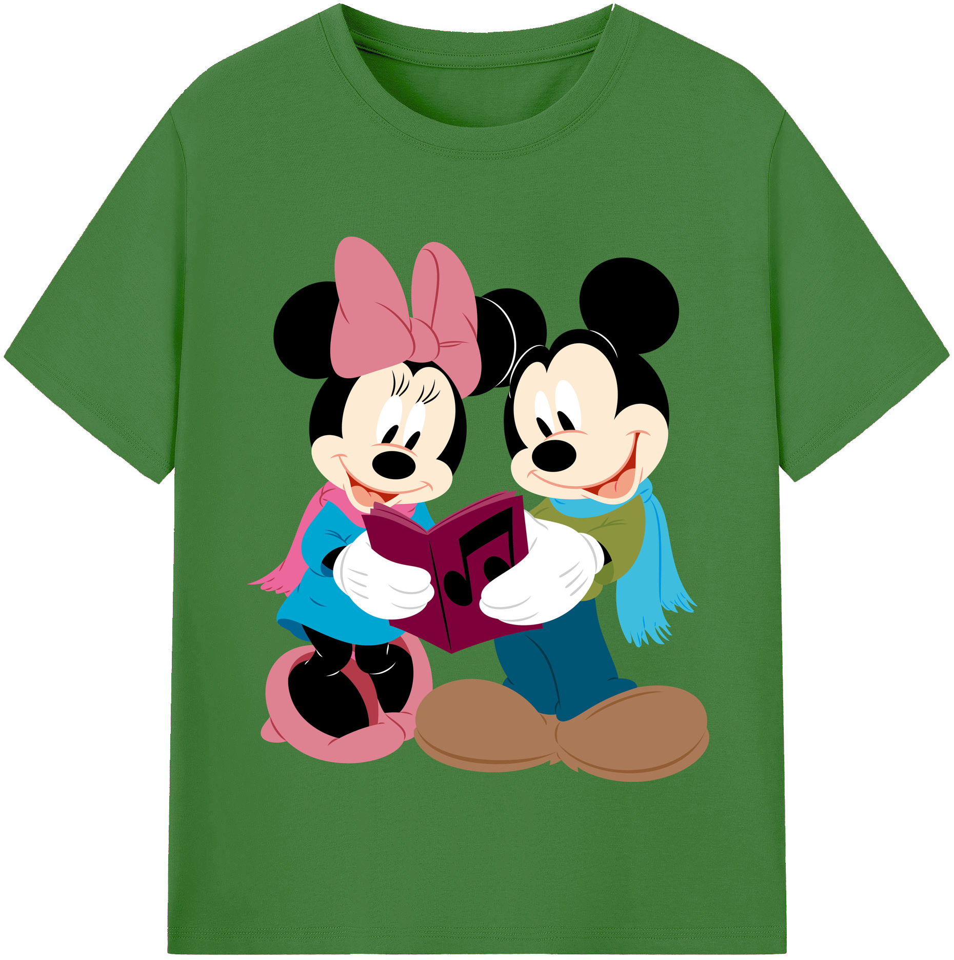 （画像用） ミッキーマウス Mickey Mouse レディースカジュアルプリントTシャツ（綿100％）